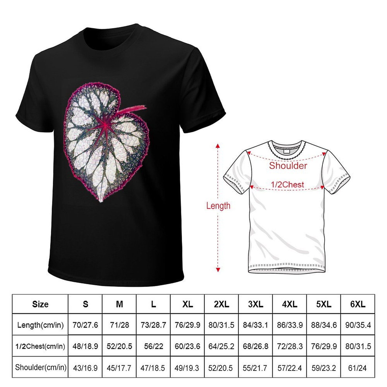 T-shirt Begonia rex, haut à ma - Begonia Rex avis et prix